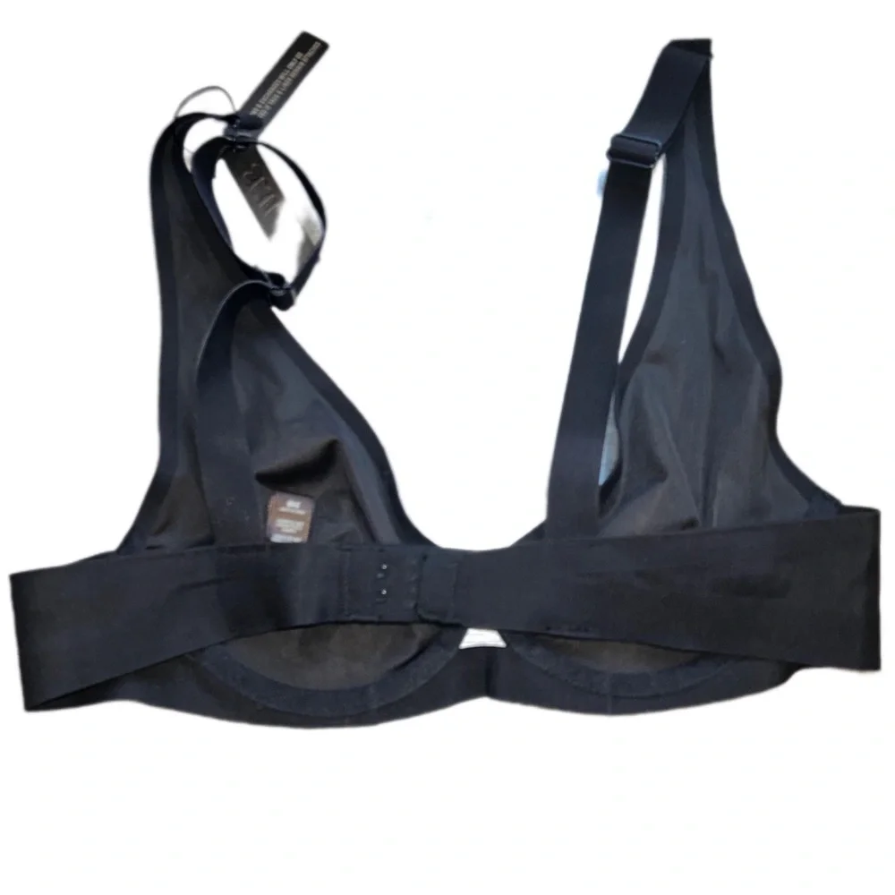 SKIMS Naked Underwire Plunge Bra Black Onyx 34B - Picture 4 of 5